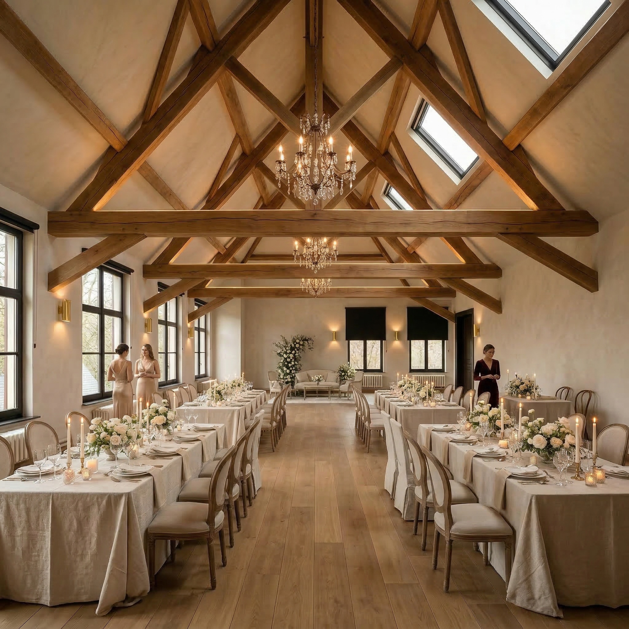 Trouwfeest onder het gebinte